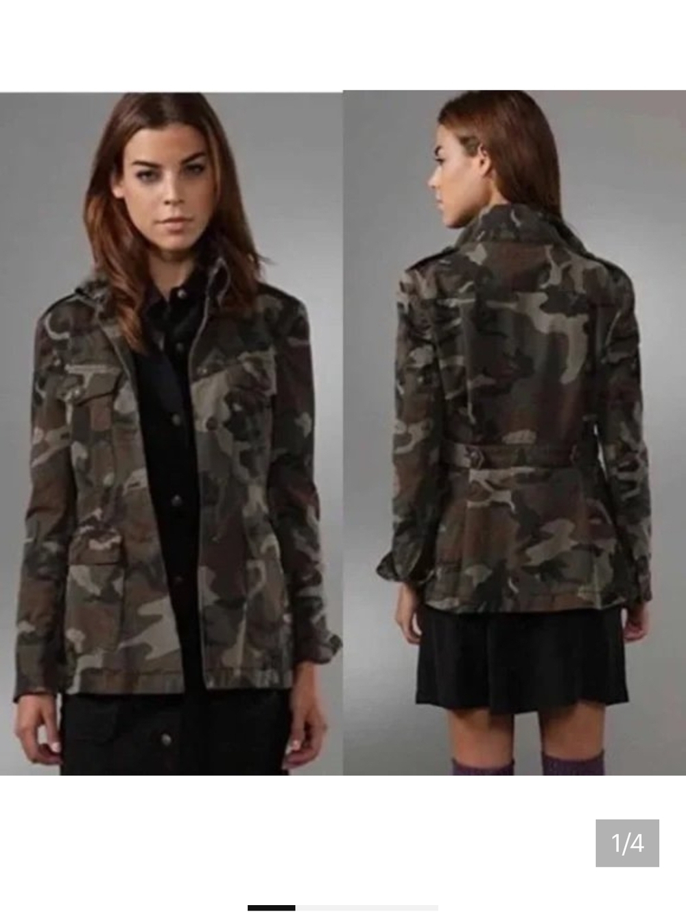Rag & Bone Green Camo Utility Jacket Size S